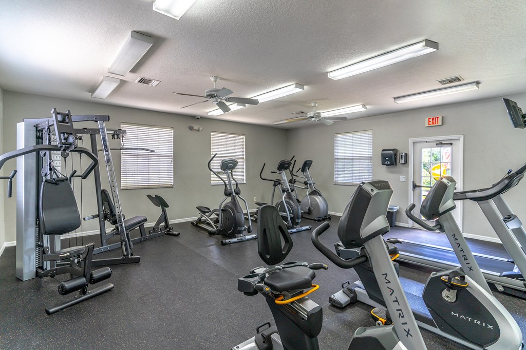 our apartments have a gym with plenty of equipment