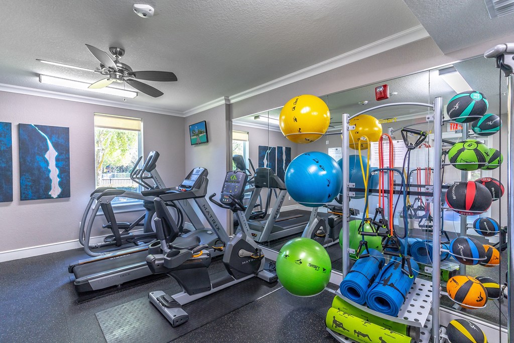 the gym at the westwood apartments in sugar land, tx