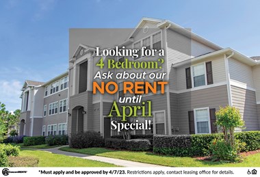 looking for a 4 bedroom? ask about our no rent until april special!