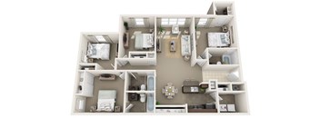 a floor plan of a 1 bedroom apartment with a bathroom and a kitchen