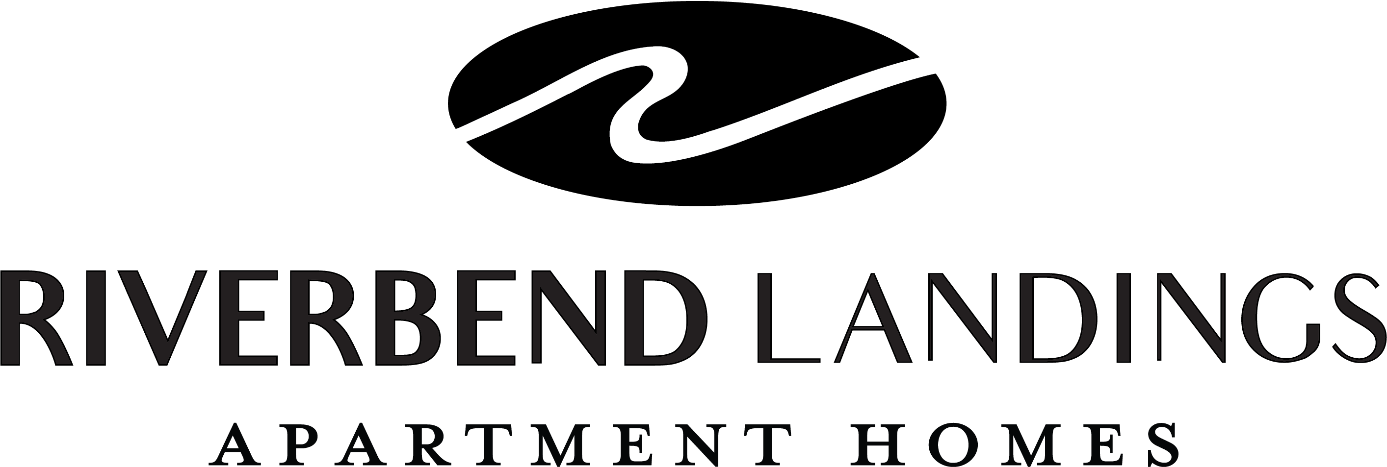 A logo for Riverbend Landings apartment homes is displayed.