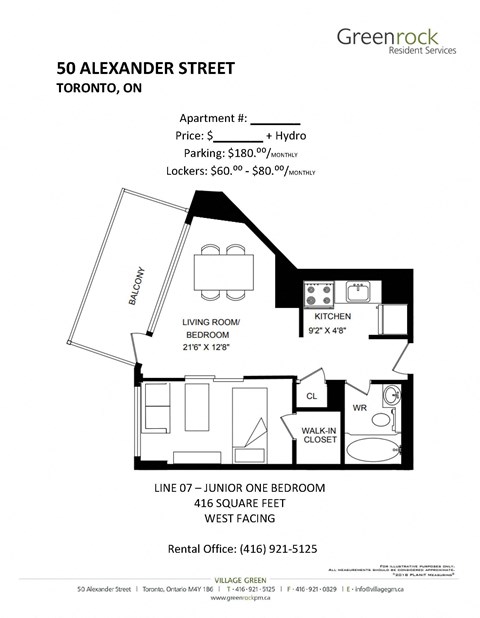 the floor plan of greenrock
