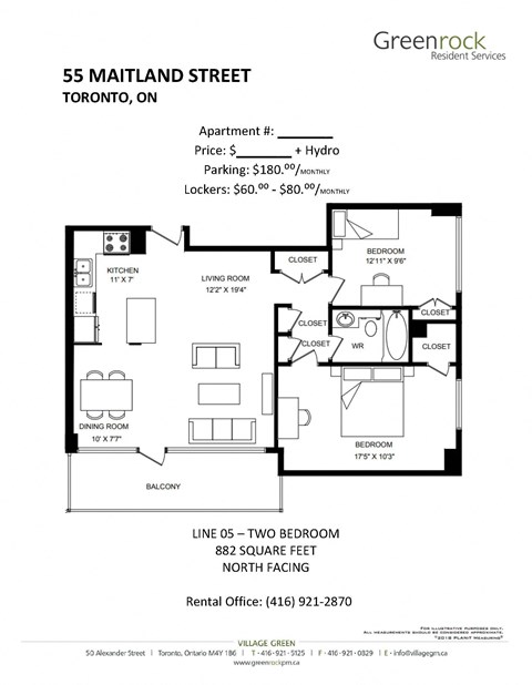 the floor plan of greenrock condos