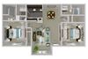 2 Bedroom, 2 Bathroom Garden Style