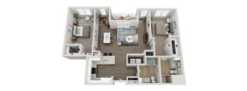 2 Bed M Floorplan at Viva Lakeshore, Massachusetts, 02324