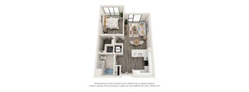 1C1 Floorplan at The Aeronaut, Massachusetts, 02190