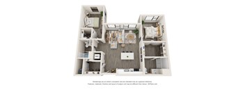 Two Bedroom Type 2D Floorplan