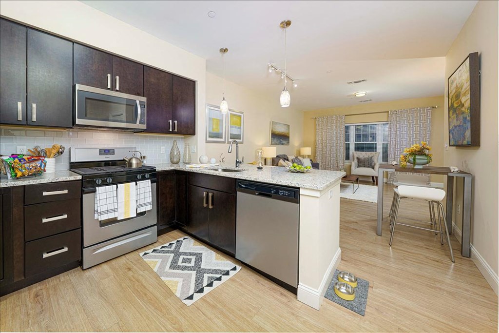 Modern Kitchen at Axis at Lakeshore Apartments, Massachusetts, 02324