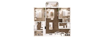 B1 Floorplan at Giddy Hall Apartments, Charlotte