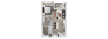 3D Floorplan of Unit A2