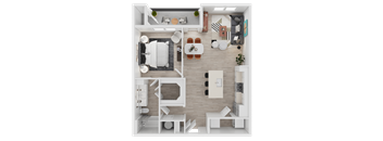 3D Floorplan of Unit A3