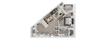3D Floorplan of Unit A5