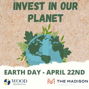 an image of the earth with the words invest in our planet