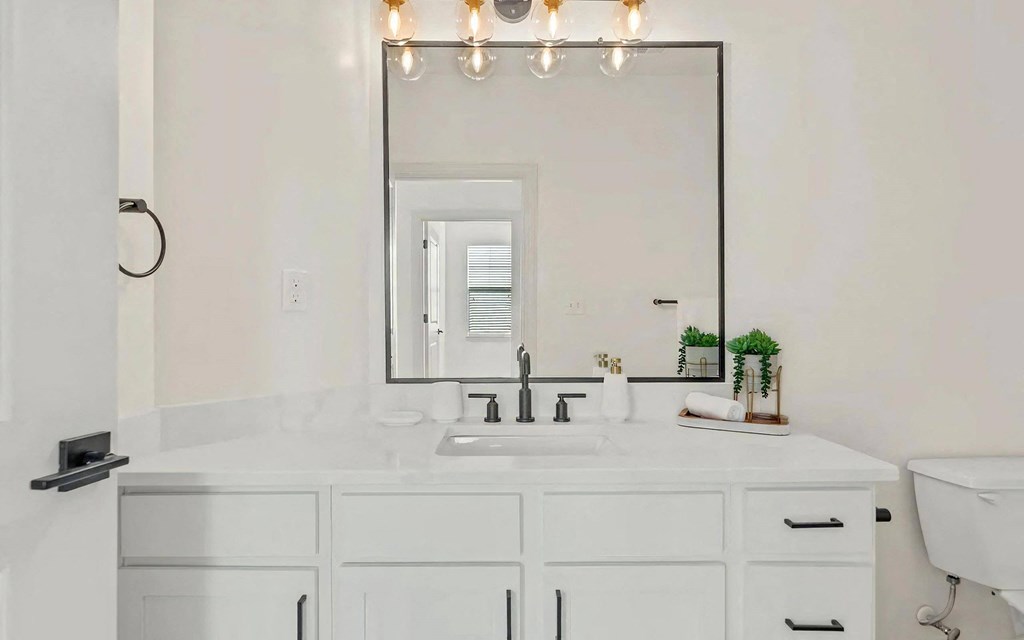 Bathroom with Single Vanity at 401 Oberlin, Raleigh