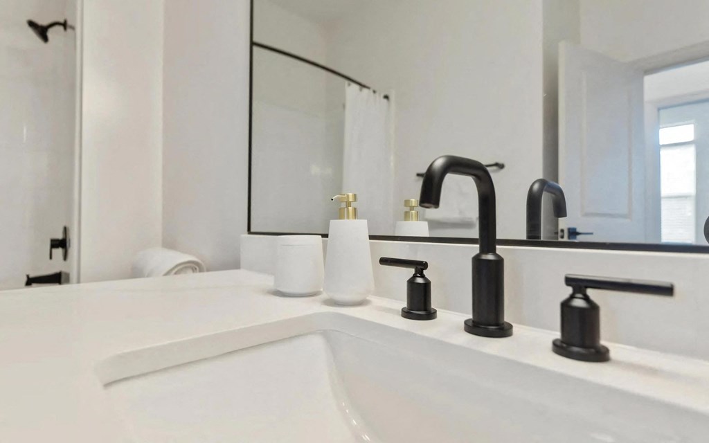 Bathrooms with Sleek Finishes at 401 Oberlin, Raleigh, NC, 27605