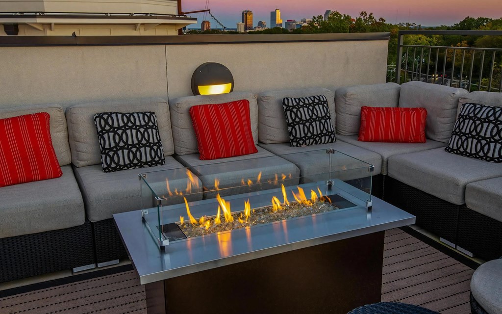 Rooftop Patio with Fire Table at 401 Oberlin, Raleigh, NC