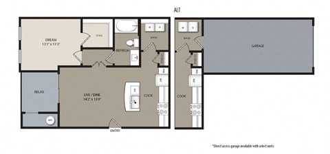 A1 Floor Plan at Westerly Apartments, Littleton, Colorado