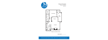 a floor plan of a unit with a bedroom and a bathroom