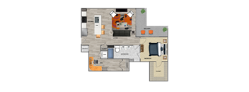 A3A Floor Plan at 675 N. Highland, Georgia