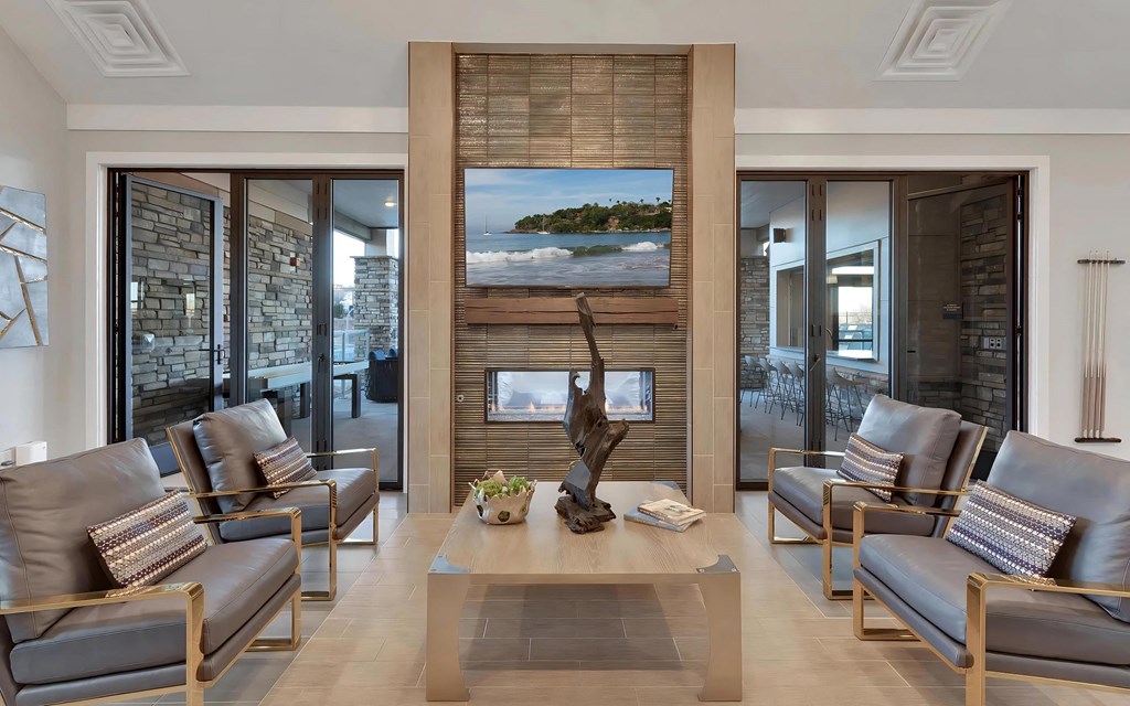 Community Lounge with Fireplace