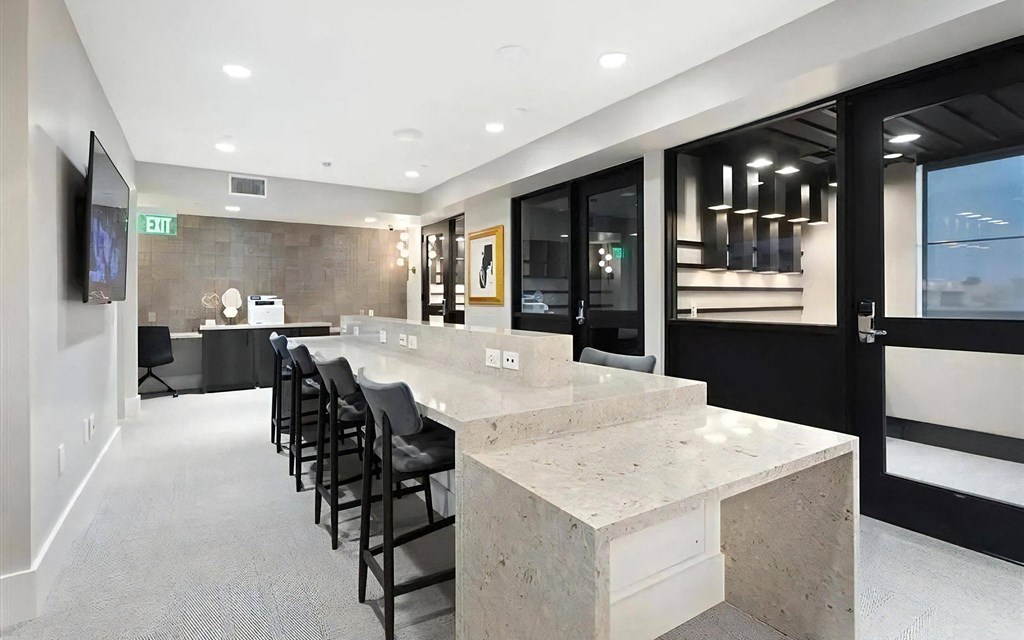 Business Center with Communal Table