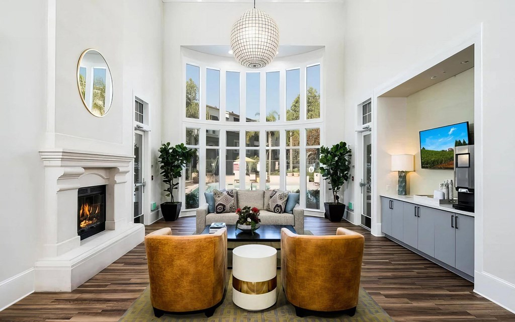 Complimentary Coffee Bar at Amerige Pointe Apartments, Fullerton, California