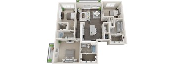 C1 Floor Plan at Anchor Riverwalk, Tampa, FL