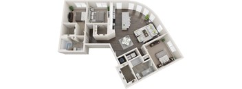 C3 Floor Plan at Anchor Riverwalk, Tampa
