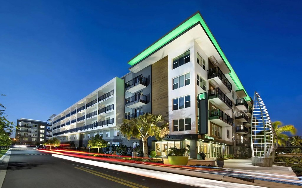 View of Building in Evening