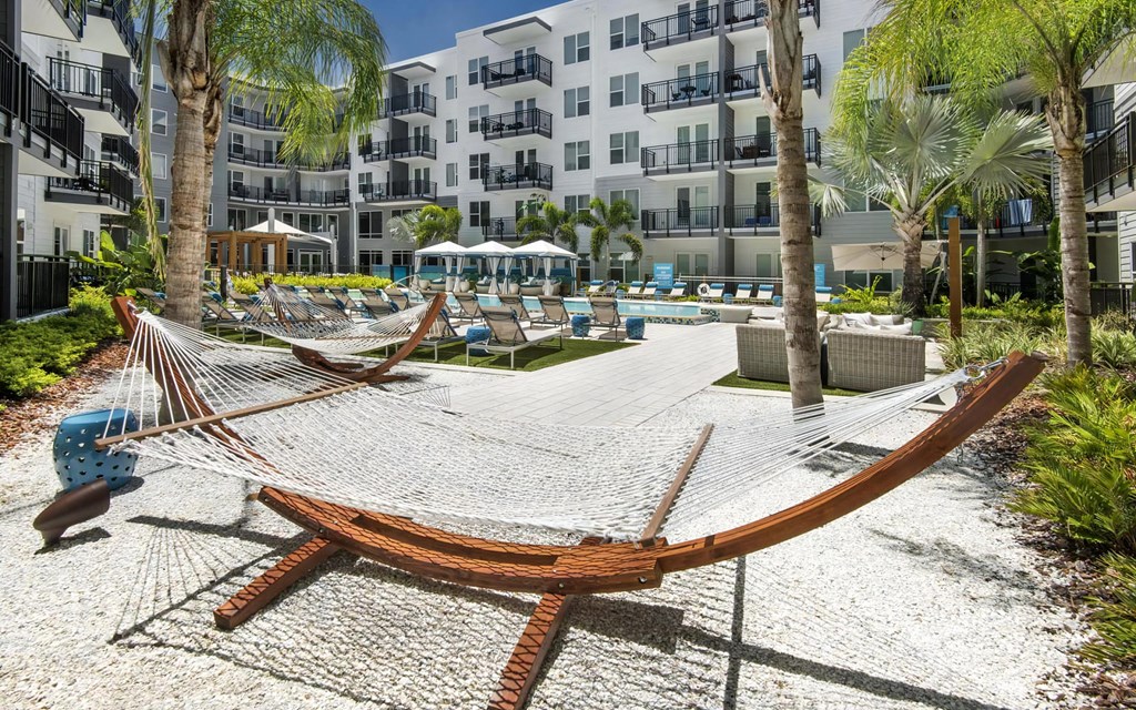 Courtyard with Pool and Hammocks
