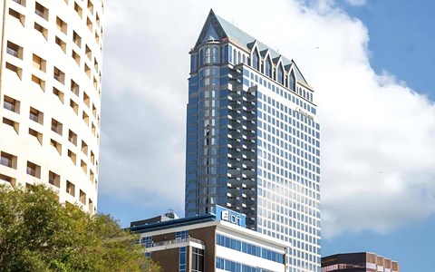 Downtown Tampa High-Rise Architecture Located Close to Anchor Riverwalk
