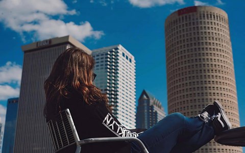 Scenic Moment Overlooking Downtown Tampa Just Steps from Anchor Riverwalk