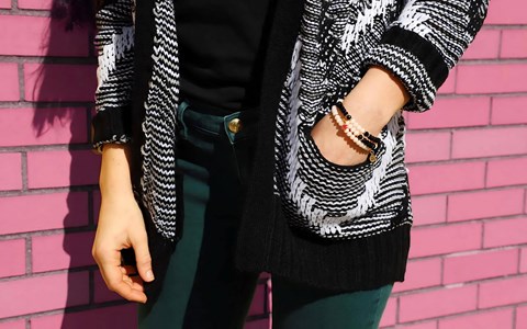 Trendy Street Style Captured Near Pink Mural Wall by Anchor Riverwalk