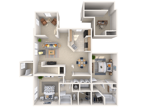 the outlook apartments floor plan 119  studio
