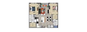 B1 Floor Plan at 675 N. Highland, Atlanta, GA