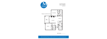 a floor plan of sofia apartments