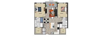 B3 Floor Plan at 675 N. Highland, Atlanta, Georgia