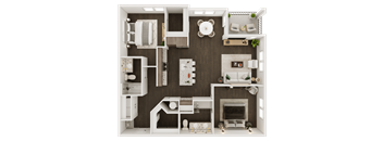 a1 floor plan  1 bedroom with 2 baths  129