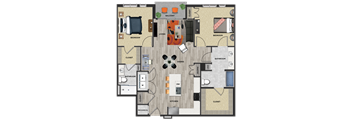 B5 Floor Plan at 675 N. Highland, Georgia