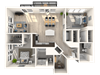 B8 Den 2 Beds 2 Baths Floor Plan B8 Den 2 Beds 2 Baths Floor Plan
