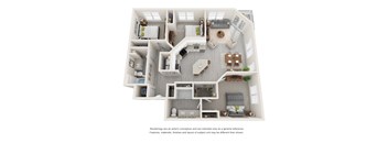 a floor plan of a 1 bedroom floor plan with a bathroom and a living room