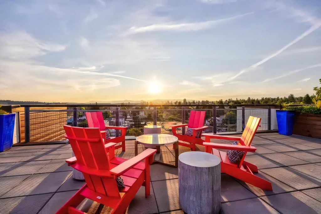 Ballard Lofts Outdoors Open Air Party Patio with a View