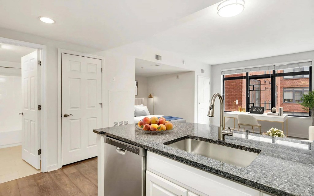 Breakfast Bar with Storage and Self Closing Drawers