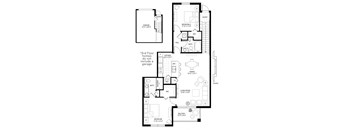 A black and white image of a floor plan for a 3rd floor home without a garage.