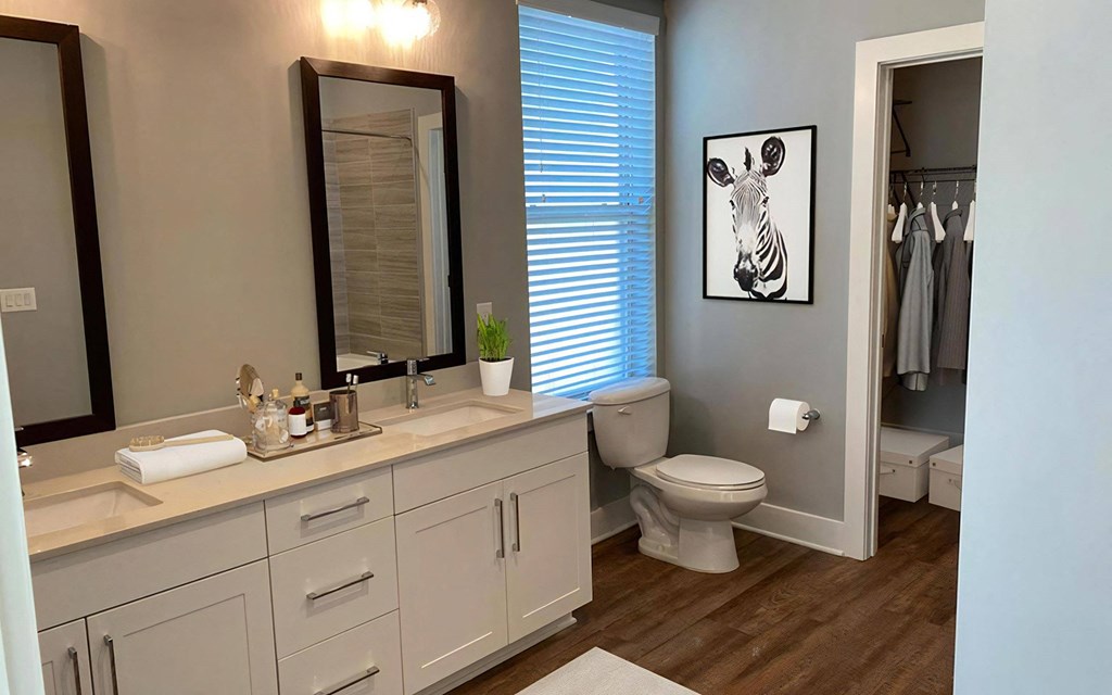 Dual Vanities with Upgraded Countertops