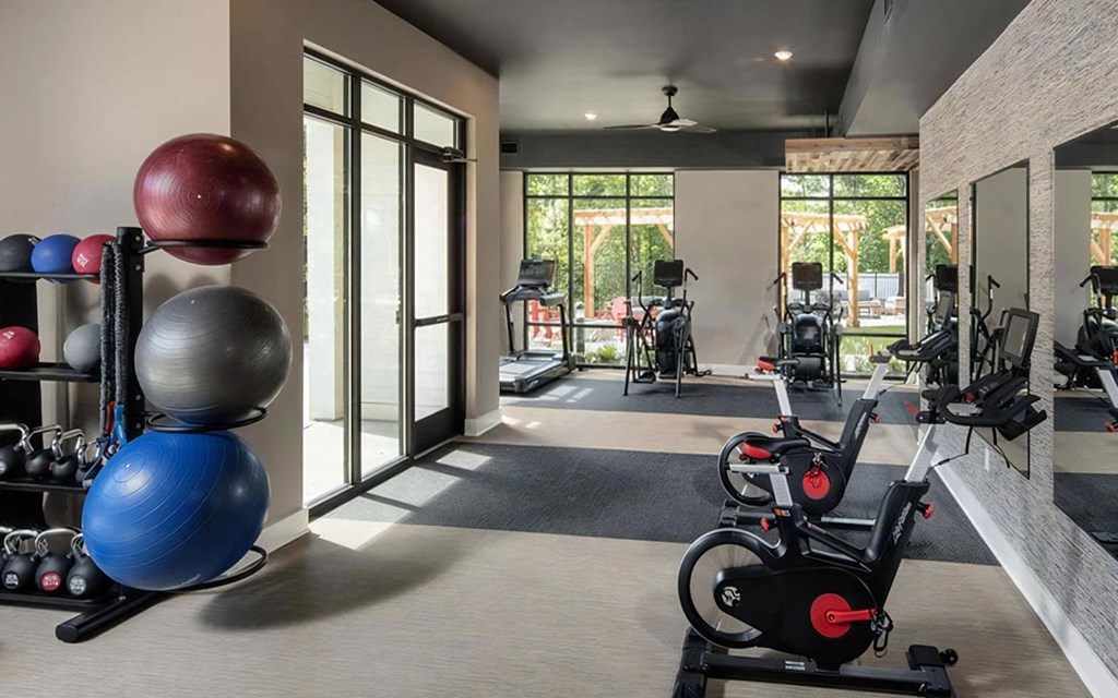 24 Hour Fitness Center with Spin Areas