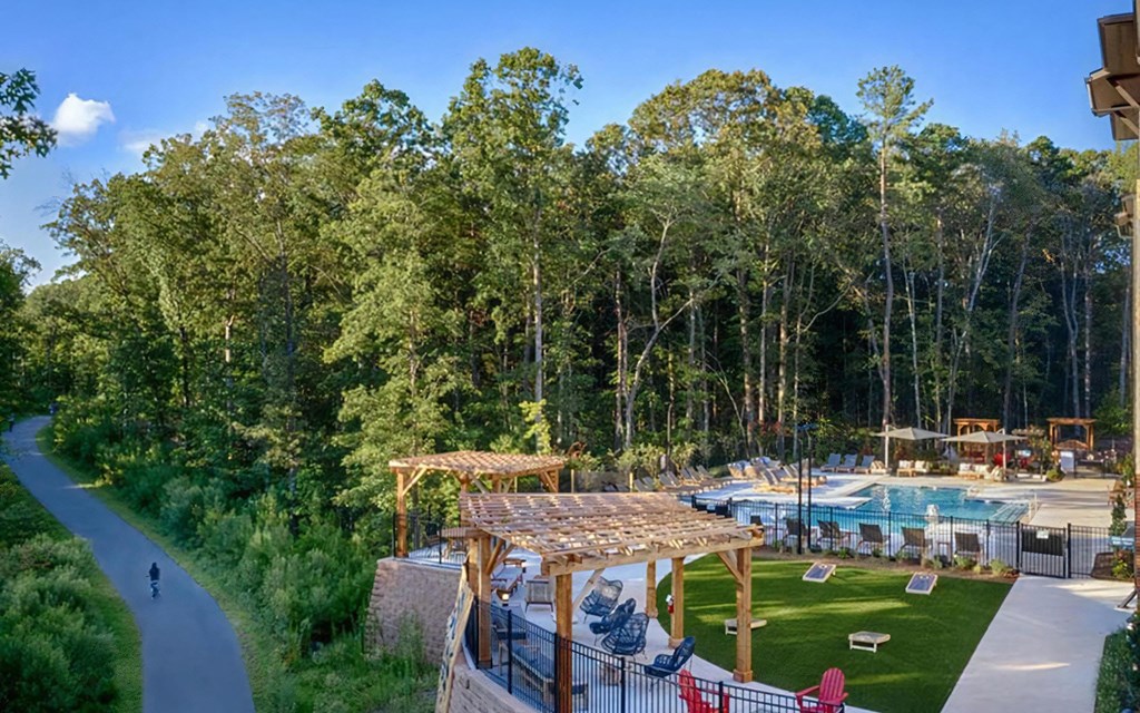 Open Air Party Patio with Fire Pits