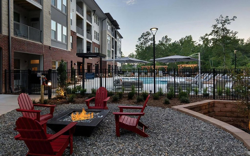 Outdoor Social Spaces with Fire Feature