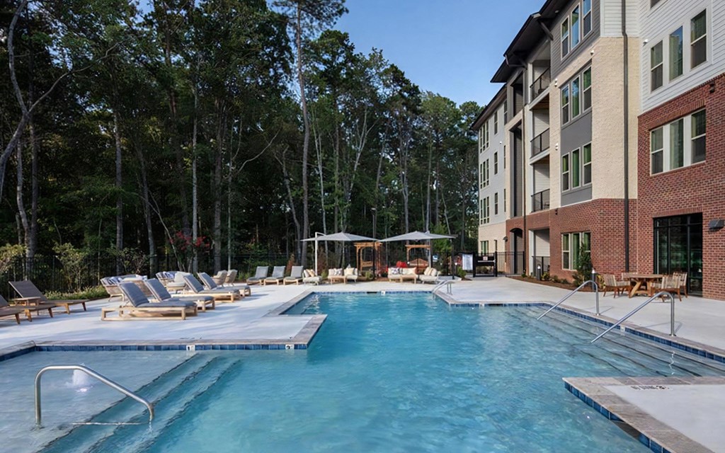 Resort Style Pool with Chaise Lounges