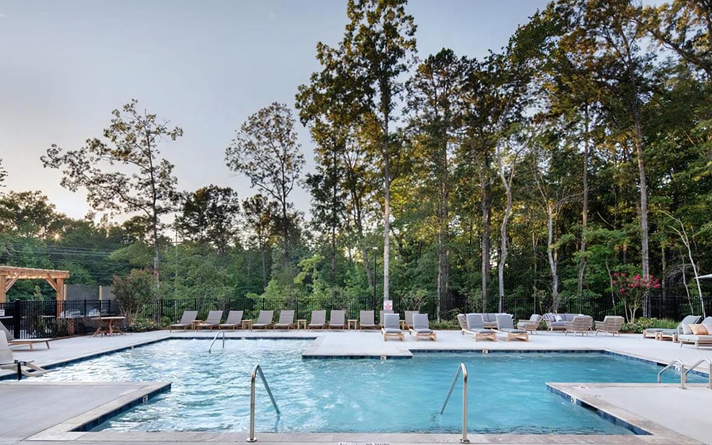 Resort Style  Pool with Lounge Seating